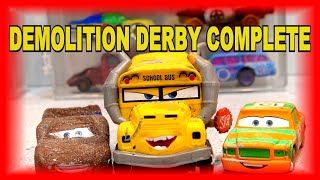 Pixar Cars Miss Fritter Thunder Hollow Speedway Demolition Derby Custom Smash Up Cars