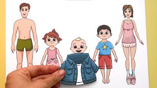 Coloring Let&#39;s go have fun finding Cocomelon Casual clothes part #3 🥰😍Drawing Toys for kids