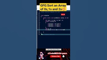 Asked In Amazon: Sort an array of 0s,1s and 2s #shorts #datastructure #viralvideo #dsa