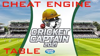 Cricket Captain 2021 Cheat Engine Table screenshot 3
