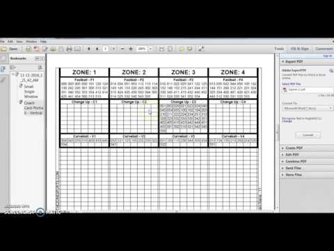 Softball Pitch Calling Chart