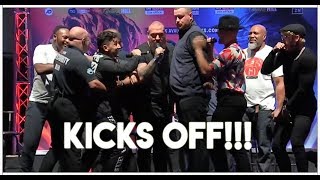 IT ALL KICKS OFF!!! KSI Vs Logan Paul 2 UK Press Conference