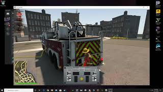 Flashing Lights: Ladder truck functions and a FIRE!