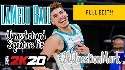 LaMelo Ball Jumpshot and Signature Fix (Full Edit) Nba 2k20 Mobile @2kQuestionMark