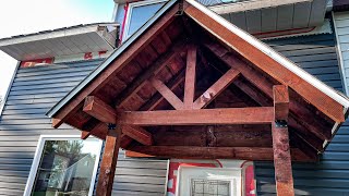 Timber Frame Entrance DIY | We Milled and Built our own Rustic Entranceway