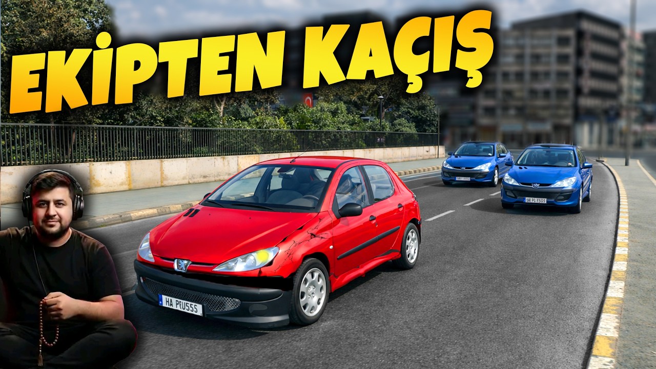 BÜYÜK KOVALAMACA ( EBELEMEC ) OTOBAN FARESİ 206 | BeamNG.drive // HARD Crash