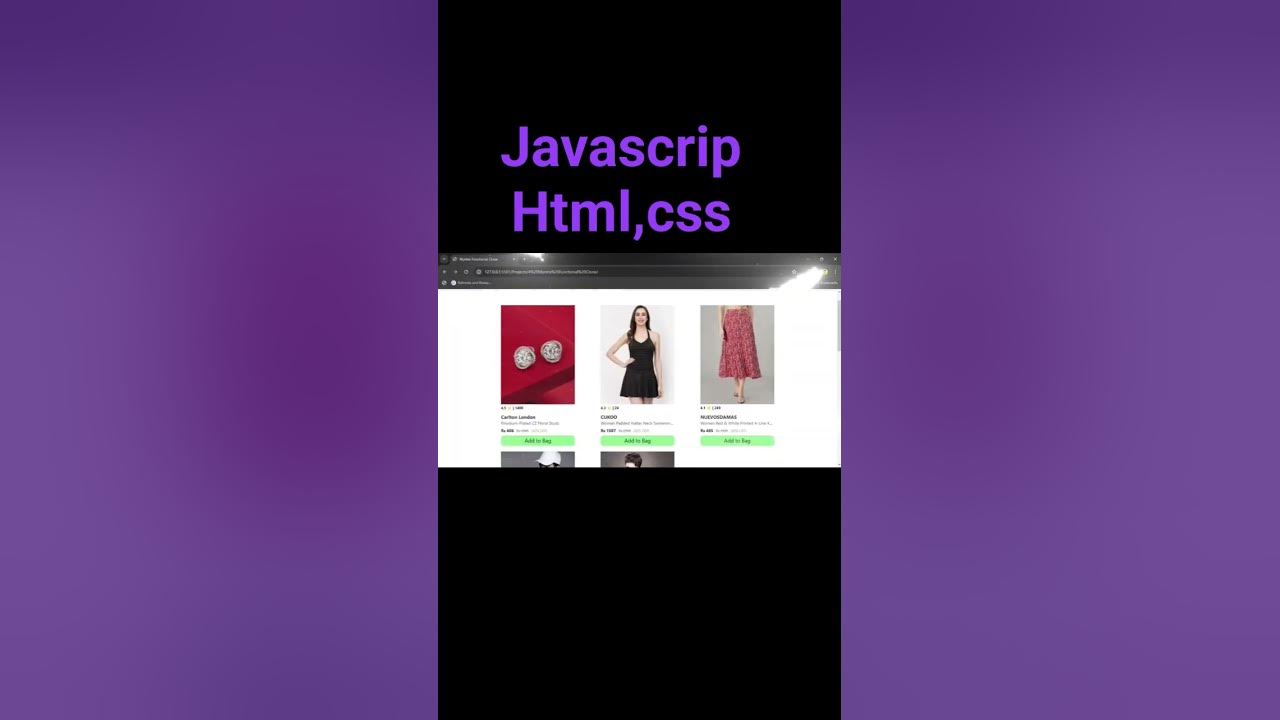 Myntra Web clone #javascript #html @css - YouTube