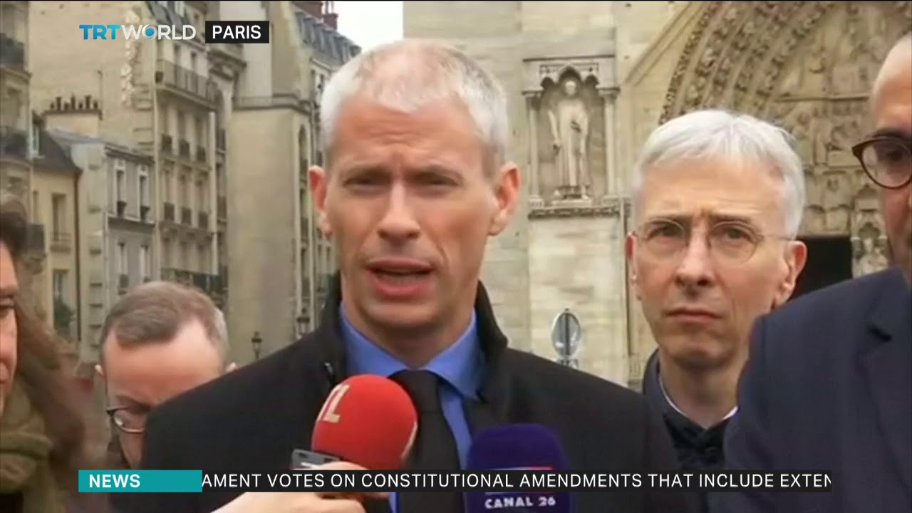 Notre Dame artworks sustain smoke damage - French culture minister newspaper mockup