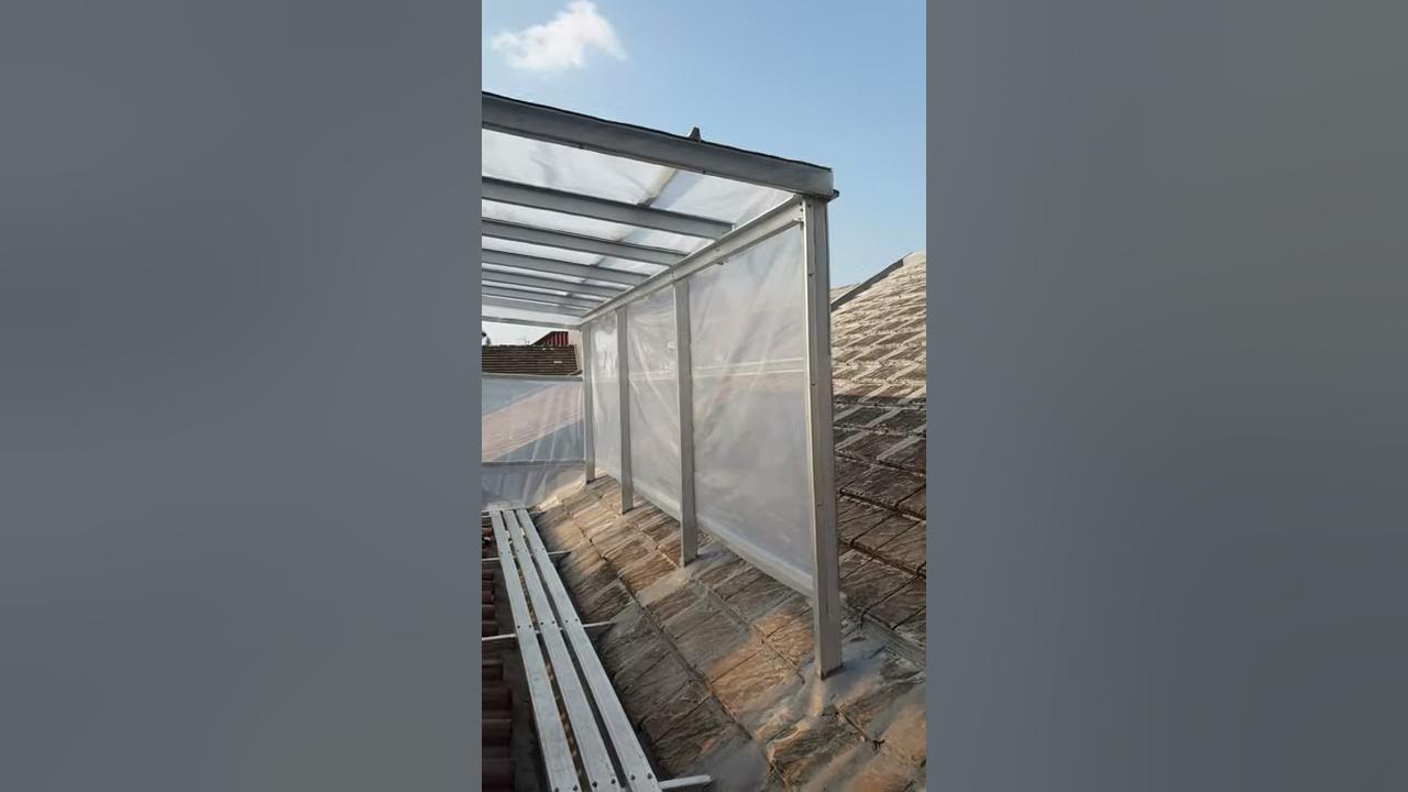 Greenhouse DRA Farm dengan baja ringan - 01 mulai diisi tanaman walau blm banyak