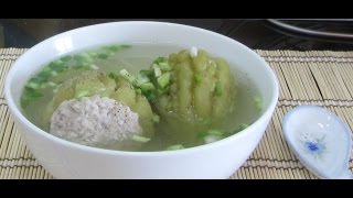 Вьетнамский суп из горькой дыни или момордики | Лучшие рецепты вьетнамских блюд | вьетнамская кухня