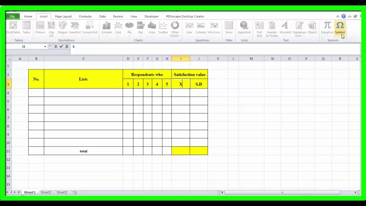 Statistics Symbols And Meanings Chart