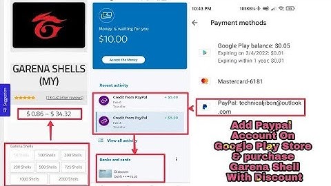 【Bangla】Add Paypal Account On Google Play Store & purchase Garena Shell & Discount(☞ Technical RVJ