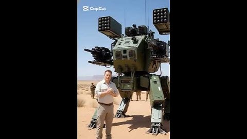 Elon Musk launches robot using military weapons#elonmusk #ai #usmilitary #robotai