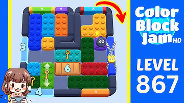 Color Block Jam Level 867 Solution Walkthrough