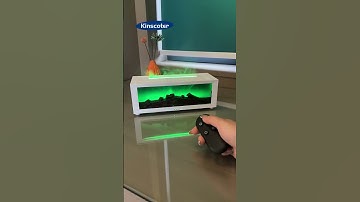 Fireplace-Style Aromatherapy Diffuser With realistic flame effect, seven-color light remote control