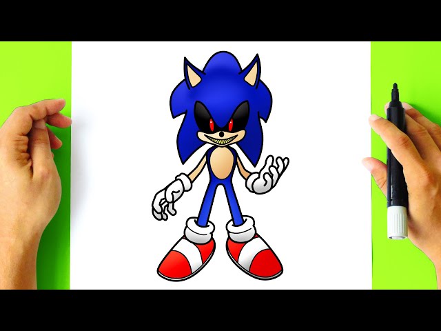 Como DESENHAR SONIC EXE - Como DIBUJAR a SONIC EXE - How to DRAW