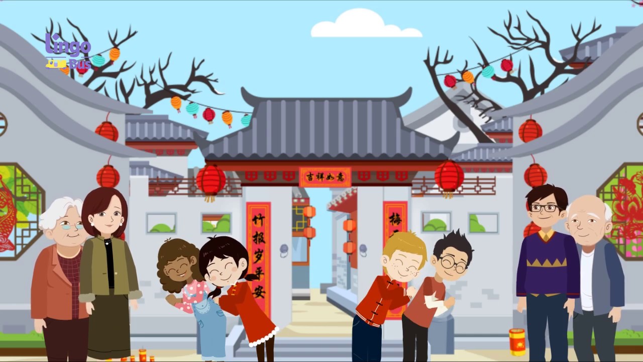 “Happy Chinese New Year” Song from Aiwen and Beibei in 2019| Lingo Bus Holidays Messages
