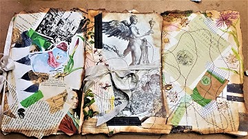 Junk Journal Raggedy Notebooks Using Up Book Pages Ep 53 Easy Fun Way to Use Up Scraps Paper Outpost