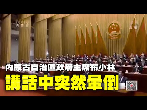 内蒙古自治区政府主席布小林在讲话中突然晕倒