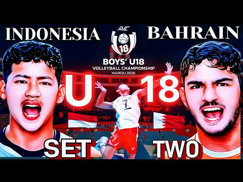 INDONESIA vs BAHRAIN SET 2 AVC Boys U18 Volleyball Championship 2026