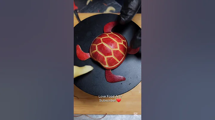 Beautiful apple carving art 🐢🐢🍎 | Satisfying Fruit Carving #shorts