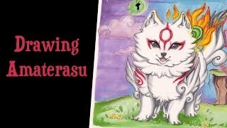 Speed Drawing OKAMI - Amaterasu, fluffy and chubby!