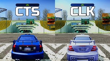 NFS Most Wanted: Cadillac CTS vs Mercedes CLK 500 - Drag Race