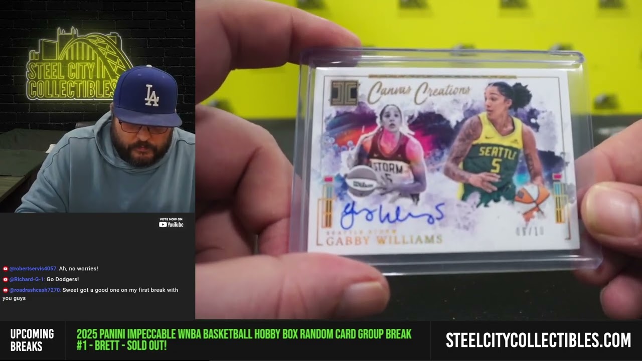 Набор случайных карточек Panini Impeccable WNBA Basketball Hobby Box 2025 года, выпуск №1 - Бретт