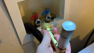 Installing Washing Machine Water Hammer Arrestors