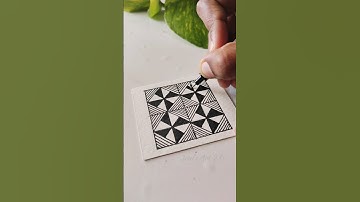 Draw an easy zentangle pattern with me 😍✨ #art #drawing #shorts #satisfying