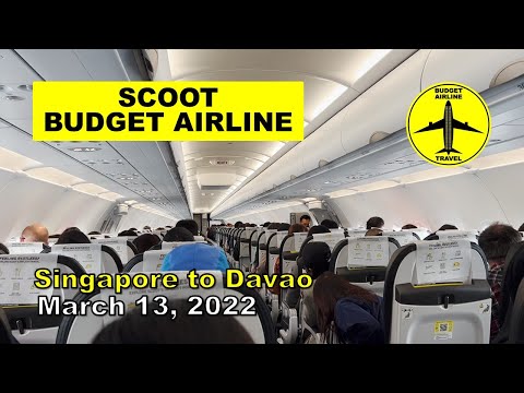 Scoot Budget Airline A321neo Singapore to Davao Mar 13 2022