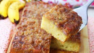 Melhor Bolo de Banana Caramelizado da Sua Vida