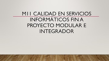 Proyecto modular e integrador