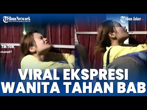 VIDEO VIRAL DI TIKTOK, Ekpsresi Wanita Ini Bikin Ngakak, Sekuat Tenaga Tahan BAB saat di Bus