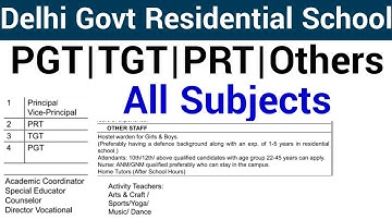 DELHI GOVT SCHOOLS TEACHER VACANCY 2023 II PRT TGT PGT PRINCIPAL VICE PRINCIPAL & NON TEACHING POSTS