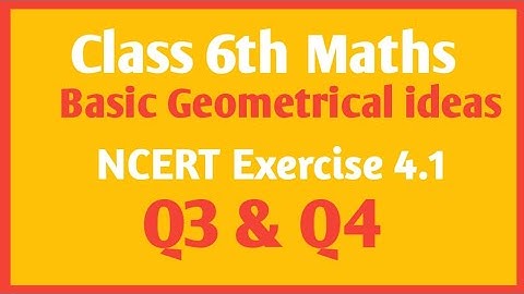 Class 6th Maths chapter 4 Basic Geometrical ideas Ex 4.1 Q3 & Q4