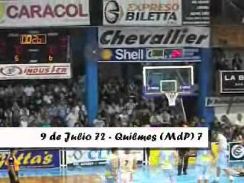 LNB: 9 de Julio (Ro 3) 72 vs Quilmes de mar del Pl...