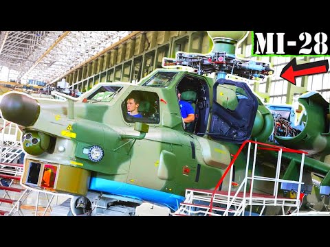 Making of Helicopter Mil Mi-28🚁 – Building Russian Helicopters HAVOC [production line]😳
