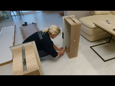 Собираем мебель для гостиной. - YouTube