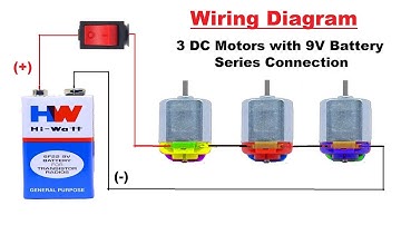 Series Connection | How to Connect 3 DC Motors with 9V Battery & On/Off Switch | Electric Circuit