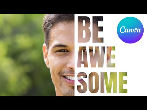 Easy Way to Create a Half Face Text Portrait Effect in Canva! �✨