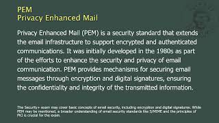 PEM - Privacy Enhanced Mail