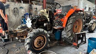 Lắp động cơ 2.197(45hp V2203) lên máy cày Kubota L1 235 cho chú khách Hoà Bình.Cảm ơn chú rất nhiều