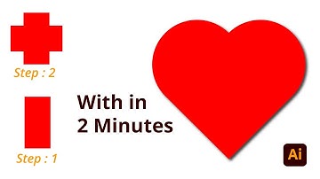 QUICKER way to Create Heart Shape in Illustrator | Adobe Illustrator CC Bangla Tutorial