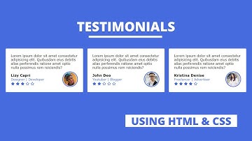 Responsive Testimonial Page Section using Html and CSS
