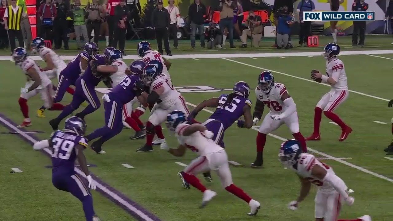 Andrew Thomas vs Za'Darius Smith & Danielle Hunter (2022-23 WildCard) | OL vs DL Matchup