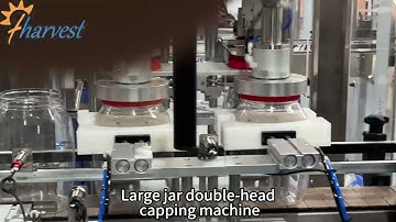 Double-head capping machine for large-capacity plastic barrels,with auto capping and lifting device