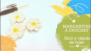 MARGARITAS a CROCHET!! paso a paso fácil y rápido (DIESTRO)