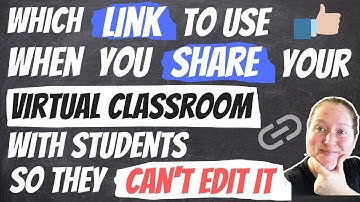 Which LINK to Use When You Post Your Virtual Classroom so Your Students Can