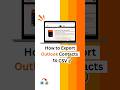 How to Export Outlook Contacts to CSV? #shortvideo #outlook #microsoft365